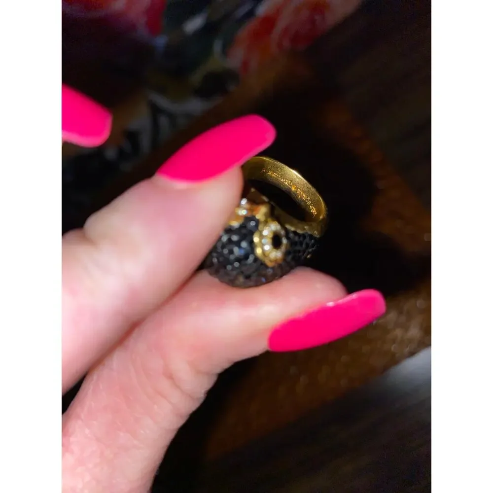 Kate Spade Black & Gold Jewelry Bundle – Penguin Ring, Bangle, Hinged Bracelet - Picture 7 of 8